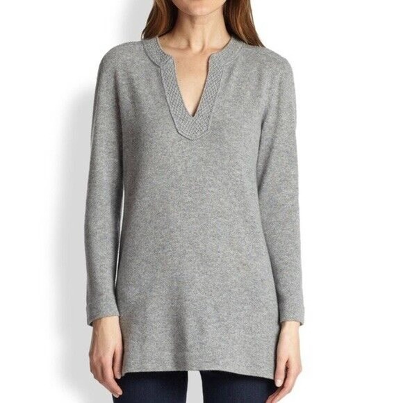 Tory Burch Sweaters - Tory Burch Gray Lizzie Cashmere Pullover Sweater Long Sleeve Size XS